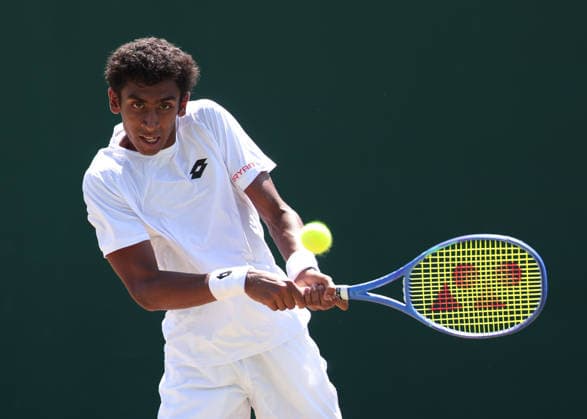 Arnav Vijay Paparkar (IND) Jungen Einzel, Boys Singles Tennis - Wimbledon 2026 - Grand Slam ITF ATP, Tennis Herren WTA, Tennis Damen - AELTC - London - - Great Britain - 7 July 2026. *** Arnav Vijay Paparkar IND Boys Singles, Boys Singles Tennis Wimbledon 2026 Grand Slam ITF ATP WTA AELTC London, Great Britain, July 7, 2026 Copyright: xJuergenxHasenkopfx
