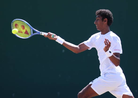 Arnav Vijay Paparkar (IND) Jungen Einzel, Boys Singles Tennis - Wimbledon 2026 - Grand Slam ITF ATP, Tennis Herren WTA, Tennis Damen - AELTC - London - - Great Britain - 7 July 2026. *** Arnav Vijay Paparkar IND Boys Singles, Boys Singles Tennis Wimbledon 2026 Grand Slam ITF ATP WTA AELTC London, Great Britain, July 7, 2026 Copyright: xJuergenxHasenkopfx