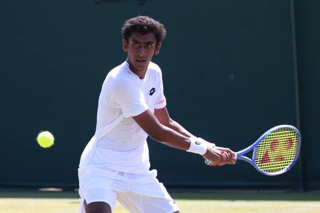 Arnav Vijay Paparkar (IND) Jungen Einzel, Boys Singles Tennis - Wimbledon 2026 - Grand Slam ITF ATP, Tennis Herren WTA, Tennis Damen - AELTC - London - - Great Britain - 7 July 2026. *** Arnav Vijay Paparkar IND Boys Singles, Boys Singles Tennis Wimbledon 2026 Grand Slam ITF ATP WTA AELTC London, Great Britain, July 7, 2026 Copyright: xJuergenxHasenkopfx