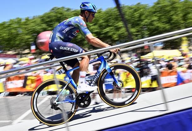 Belgian Jasper Philipsen of Alpecin-Premier Tech pictured at the start of stage 4 of the 2026 Tour de France cycling race, a stage of 181,9km from Carcassonne to Foix, on Tuesday 07 July 2026. The 113th edition of the Tour de France starts on Saturday 4 July in Barcelona, Spain, and will finish in Paris, France on the 26th of July. JASPERxJACOBS  x180604171x