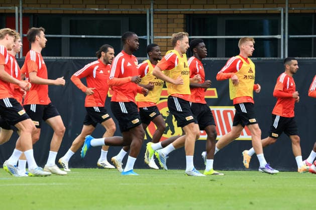 DEU, DFL, 1. FBL, 1.FC Union, Training, 07.07.2026, Stadion Alte Foersterei, Berlin, DEU, DFL, 1. FBL, 1.FC Union, Training, Unioner-Spielerkreis DFL - regulations prohibit any use of Photographs as image sequences and or quasi-video *** DEU, DFL, 1 FBL, 1 FC Union, Training, July 7, 2026, Alte Foersterei Stadium, Berlin, DEU, DFL, 1 FBL, 1 FC Union, Training, Union Players Association DFL regulations prohibit any use of photographs as image sequences and or quasi-video Nordphotox xEngler nph00076