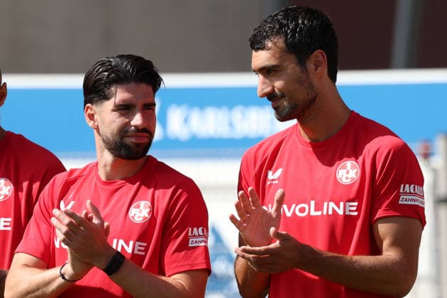 07.07.2026, xrekx, Fussball 2.Bundesliga, 1.FC Kaiserslautern - Training v.l. Semih Sahin (1.FC Kaiserslautern) Mahir Emreli (1.FC Kaiserslautern) (DFL DFB REGULATIONS PROHIBIT ANY USE OF PHOTOGRAPHS as IMAGE SEQUENCES and or QUASI-VIDEO) Kaiserslautern *** July 7, 2026, xrekx, Soccer 2. Bundesliga, 1 FC Kaiserslautern Training: Semih Sahin, 1 FC Kaiserslautern, Mahir Emreli, 1 FC Kaiserslautern. DFL and DFB regulations prohibit any use of photographs as image sequences and or quasi-video. Kaiserslautern