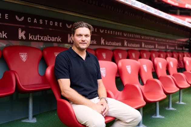 New Athletic Club head coach Edin Terzic Edin Terzic, new head coach of Athletic Club looks on in the bench of San Mames during his presentation at San Mames on July 7, 2026, in Bilbao, Spain. Bilbao San Mames Basque Country Spain 0040_RLPrsETATH2K26__L1_0064 Copyright: xRicardoxLarreinax