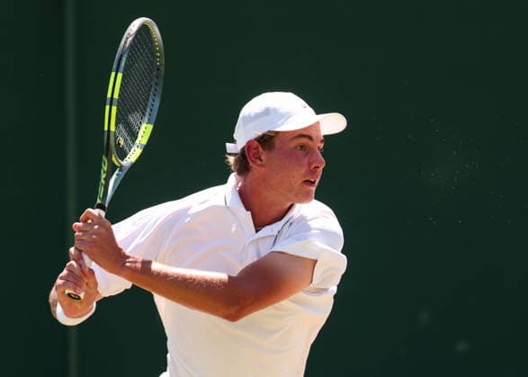 Vincent Reisach (GER) Jungen Einzel, Boys Singles Tennis - Wimbledon 2026 - Grand Slam ITF ATP, Tennis Herren WTA, Tennis Damen - AELTC - London - - Great Britain - 7 July 2026. *** Vincent Reisach GER Boys Singles, Boys Singles Tennis Wimbledon 2026 Grand Slam ITF ATP WTA AELTC London Great Britain July 7, 2026 Copyright: xJuergenxHasenkopfx