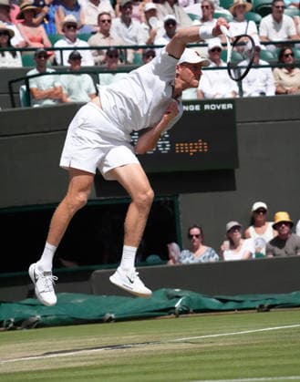 Tennis - 2026 Wimbledon Championships - Day Eight (Week Two) - All England Lawn Tennis & Croquet Club, London - Tuesday 7th July 2026 Court 1 : Mens Singles : Yannik Sinner (ITA) v Jan Lennard Struff (GER) Yannik Sinner (ITA) COLORSPORT ANDREW COWIE 