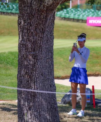 EVIAN-LES-BAINS, FRANCE - 07.07.2026: Grace Kim (AUS) of The Amundi Evian Championship at the Evian Resort Golf Club on July 07, 2026 in Evian-les-Bains, France.