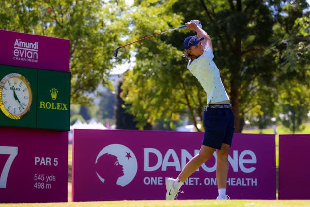 EVIAN-LES-BAINS, FRANCE - 07.07.2026: Helen Briem (GER) of The Amundi Evian Championship at the Evian Resort Golf Club on July 07, 2026 in Evian-les-Bains, France.