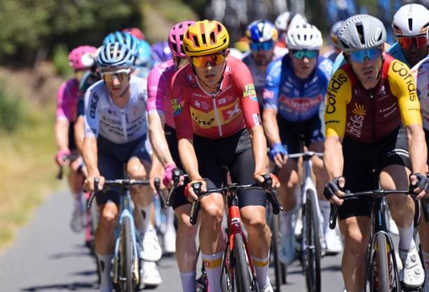 The pack of riders pictured in action during stage 4 of the 2026 Tour de France cycling race, a stage of 181,9km from Carcassonne to Foix, on Tuesday 07 July 2026. The 113th edition of the Tour de France starts on Saturday 4 July in Barcelona, Spain, and will finish in Paris, France on the 26th of July. DAVIDxPINTENS  x180615501x