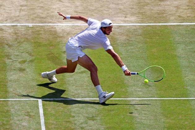 Jan-Lennard Struff during his quarter-final match Wimbledon Tennis Championships, Day 9, The All England Lawn Tennis and Croquet Club, London, UK - 07 Jul 2026London The All England Lawn Tennis and United Kingdom  Copyright: xJamesxMarsh Shutterstockx 16978027r