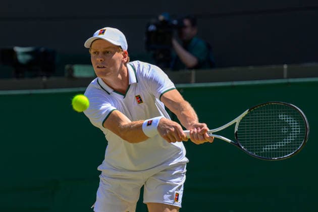 Day Nine: The Championships - Wimbledon 2026 LONDON, ENGLAND JULY 07 - Jannik Sinner of Italy during Gentlemen s Quarter Final against Jan-Lennard Struff of Germany at The Wimbledon Lawn Tennis Championship at Wimbledon on July 07, 2026 in London, England. (Photo by Keeran Marquis)  Copyright: xKeeranxMarquis Fotoarena SPPx Sportspressphoto_SPR186721