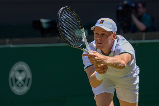 Day Nine: The Championships - Wimbledon 2026 LONDON, ENGLAND JULY 07 - Jannik Sinner of Italy during Gentlemen s Quarter Final against Jan-Lennard Struff of Germany at The Wimbledon Lawn Tennis Championship at Wimbledon on July 07, 2026 in London, England. (Photo by Keeran Marquis)  Copyright: xKeeranxMarquis Fotoarena SPPx Sportspressphoto_SPR186725