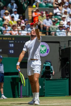 Tennis - Wimbledon Championship 2026 - Day 9 LONDON, ENGLAND - Tuesday, July 7, 2026: Jan-Lennard Struff (GER) during the Gentlemen s Singles Quarter-Final match on Day Nine of The Championships Wimbledon 2026 at the All England Lawn Tennis and Croquet Club. (Photo by Kirsten Holst Propaganda) LONDON All England Lawn Tennis and Croq GREATER LONDON ENGLAND  Copyright: xKirstenxHolstx 2026-07-07-001-Wimbledon_Day_9