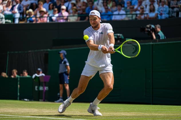 Tennis - Wimbledon Championship 2026 - Day 9 LONDON, ENGLAND - Tuesday, July 7, 2026: Jan-Lennard Struff (GER) during the Gentlemen s Singles Quarter-Final match on Day Nine of The Championships Wimbledon 2026 at the All England Lawn Tennis and Croquet Club. (Photo by Kirsten Holst Propaganda) LONDON All England Lawn Tennis and Croq GREATER LONDON ENGLAND  Copyright: xKirstenxHolstx 2026-07-07-011-Wimbledon_Day_9