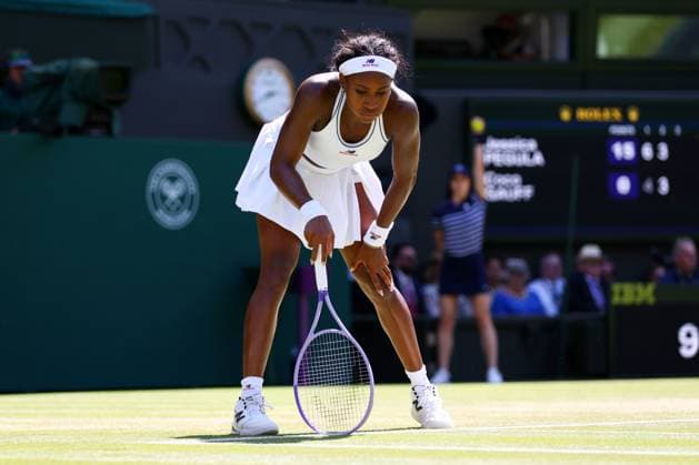 Coco Gauff dejected during her quarter-final match Wimbledon Tennis Championships, Day 9, The All England Lawn Tennis and Croquet Club, London, UK - 07 Jul 2026London The All England Lawn Tennis and United Kingdom  Copyright: xKieranxMcManus Shutterstockx 16978030w