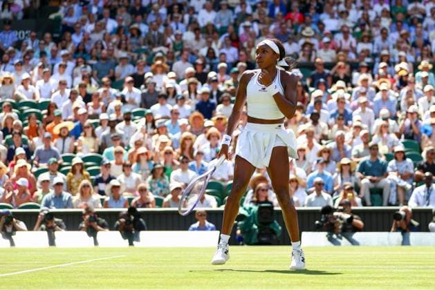 Coco Gauff during her quarter-final match Wimbledon Tennis Championships, Day 9, The All England Lawn Tennis and Croquet Club, London, UK - 07 Jul 2026London The All England Lawn Tennis and United Kingdom  Copyright: xKieranxMcManus Shutterstockx 16978030y