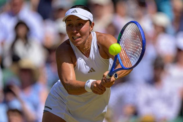 Day Nine: The Championships - Wimbledon 2026 LONDON, ENGLAND JULY 07 - Jessica Pegula of United States during Ladies Quarter Finals against Coco Gauff of United States at The Wimbledon Lawn Tennis Championship at Wimbledon on July 07, 2026 in London, England. (Photo by Keeran Marquis)  Copyright: xKeeranxMarquis Fotoarena SPPx Sportspressphoto_SPR186746