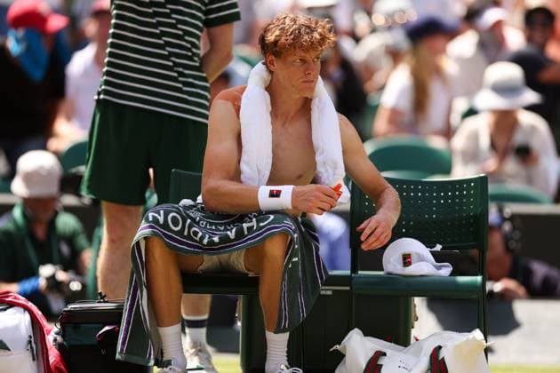 Jannik Sinner during his quarter-final match Wimbledon Tennis Championships, Day 9, The All England Lawn Tennis and Croquet Club, London, UK - 07 Jul 2026London The All England Lawn Tennis and United Kingdom  Copyright: xEllaxLing Shutterstockx 16978028q