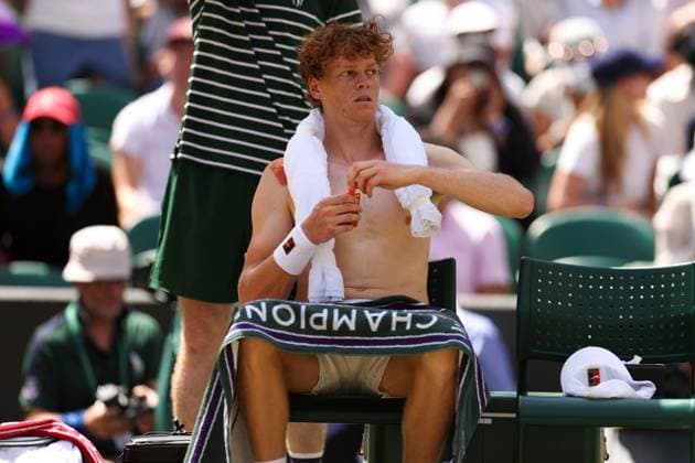 Jannik Sinner during his quarter-final match Wimbledon Tennis Championships, Day 9, The All England Lawn Tennis and Croquet Club, London, UK - 07 Jul 2026London The All England Lawn Tennis and United Kingdom  Copyright: xEllaxLing Shutterstockx 16978028o