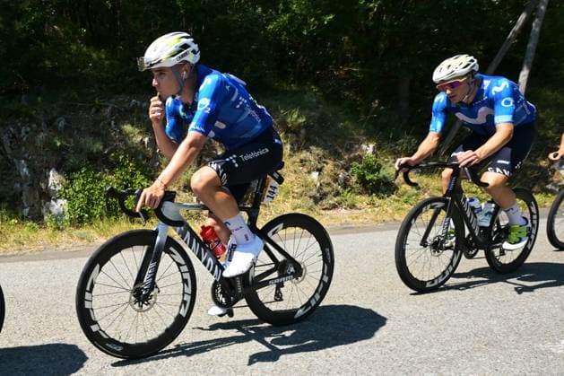 Spanish Raul Garcia Pierna of Movistar Team pictured in action during stage 4 of the 2026 Tour de France cycling race, a stage of 181,9km from Carcassonne to Foix, on Tuesday 07 July 2026. The 113th edition of the Tour de France starts on Saturday 4 July in Barcelona, Spain, and will finish in Paris, France on the 26th of July. DAVIDxPINTENS  x180628693x