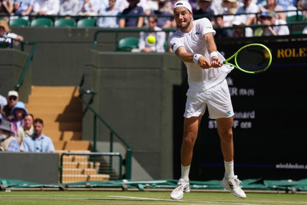 2026-07-07 The Championships - Wimbledon 2026 - Day Nine LONDON, UNITED KINGDOM - JULY 7: Jan-Lennard Struff of Germany during Day Nine of the The Championships - Wimbledon 2026 at All England Lawn Tennis and Croquet Club on July 7, 2026 in London, England. (Photo by Marleen Fouchier BSR Agency) London United Kingdom Content not available for redistribution in The Netherlands directly or indirectly through any third parties. Copyright: xBSRxAgencyx