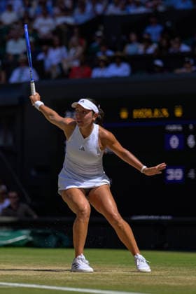 Day Nine: The Championships - Wimbledon 2026 LONDON, ENGLAND JULY 07 - Jessica Pegula of United States during Ladies Quarter Finals against Coco Gauff of United States at The Wimbledon Lawn Tennis Championship at Wimbledon on July 07, 2026 in London, England. (Photo by Keeran Marquis)  Copyright: xKeeranxMarquis Fotoarena SPPx Sportspressphoto_SPR186753