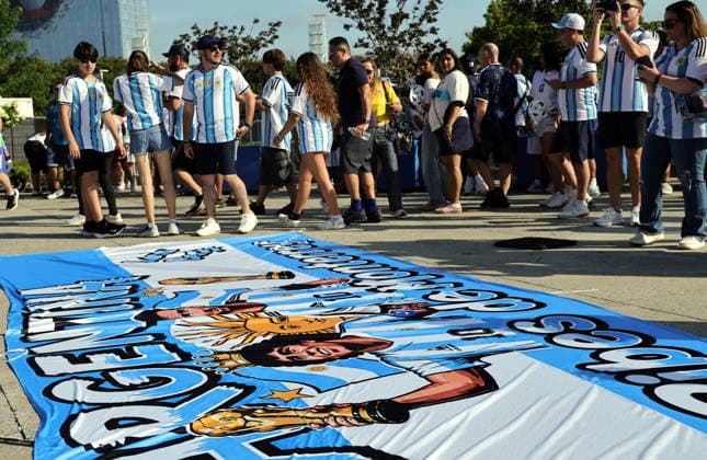 FIFA World Cup, WM, Weltmeisterschaft, Fussball 2026 - Round of 16 - Argentina vs Egypt Fans of Argentina ahead of the FIFA World Cup 2026 Round of 16 match Argentina against Egypt, in Atlanta, USA, 07 July 2026. ATLANTA United States  Copyright: xCRISTOBALxHERRERA-ULASHKEVICHx