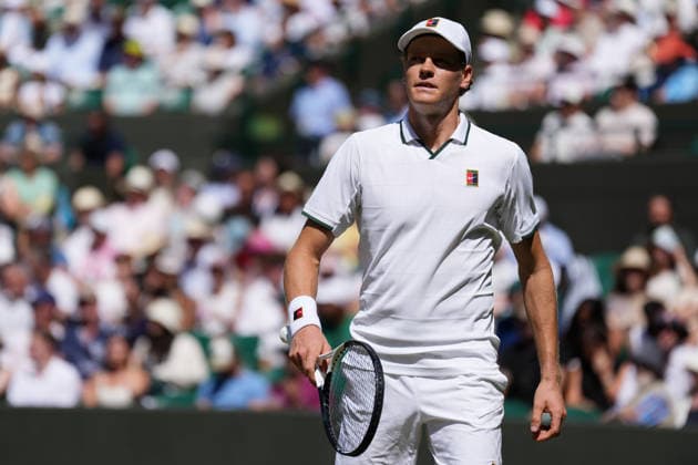 2026-07-07 The Championships - Wimbledon 2026 - Day Nine LONDON, UNITED KINGDOM - JULY 7: Jannik Sinner of Italy during Day Nine of the The Championships - Wimbledon 2026 at All England Lawn Tennis and Croquet Club on July 7, 2026 in London, England. (Photo by Marleen Fouchier BSR Agency) London United Kingdom Content not available for redistribution in The Netherlands directly or indirectly through any third parties. Copyright: xBSRxAgencyx