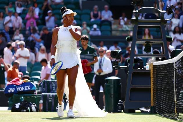 Naomi Osaka during her quarter-final match Wimbledon Tennis Championships, Day 9, The All England Lawn Tennis and Croquet Club, London, UK - 07 Jul 2026London The All England Lawn Tennis and United Kingdom  Copyright: xJamesxMarsh Shutterstockx 16978027bn