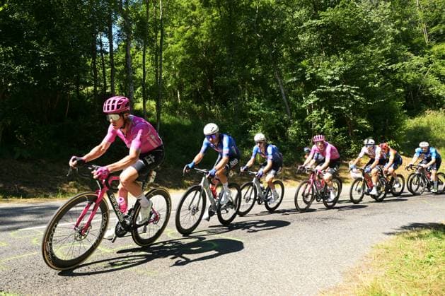 Danish Michael Valgren of EF Education-EasyPost and Belgian Edward Planckaert of Alpecin-Premier Tech pictured in action during stage 4 of the 2026 Tour de France cycling race, a stage of 181,9km from Carcassonne to Foix, on Tuesday 07 July 2026. The 113th edition of the Tour de France starts on Saturday 4 July in Barcelona, Spain, and will finish in Paris, France on the 26th of July. DAVIDxPINTENS  x180635576x