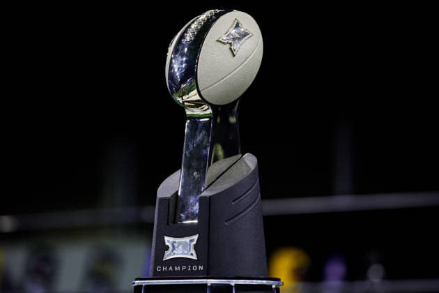 July 7, 2026, Frisco, Texas, USA: FRISCO, TX : The Big 12 Football Championship trophy being displayed during the Big 12 Media at the Star in Frisco on Tuesday. 2026 Big 12 Media Day  - ZUMAm257 20260707_zsp_m257_010 Copyright: xBrianxMcLeanx