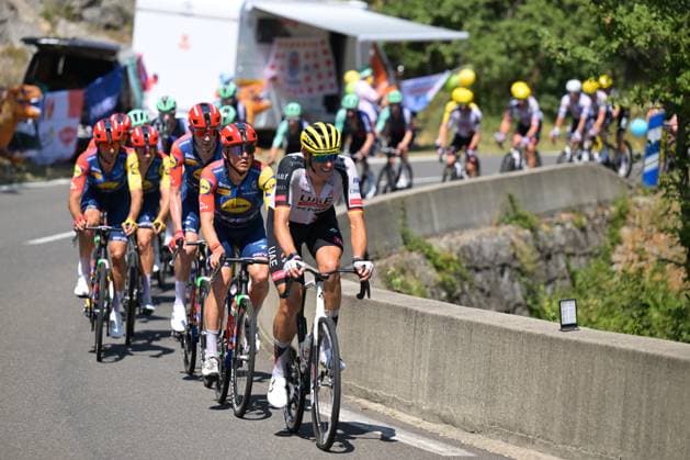German Nils Politt of UAE Team Emirates XRG pictured in action during stage 4 of the 2026 Tour de France cycling race, a stage of 181,9km from Carcassonne to Foix, on Tuesday 07 July 2026. The 113th edition of the Tour de France starts on Saturday 4 July in Barcelona, Spain, and will finish in Paris, France on the 26th of July. DAVIDxPINTENS  x180636663x