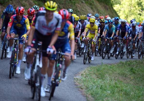 Slovenian Tadej Pogacar of UAE Team Emirates-XRG pictured in action during stage 4 of the 2026 Tour de France cycling race, a stage of 181,9km from Carcassonne to Foix, on Tuesday 07 July 2026. The 113th edition of the Tour de France starts on Saturday 4 July in Barcelona, Spain, and will finish in Paris, France on the 26th of July. DAVIDxPINTENS  x180637055x