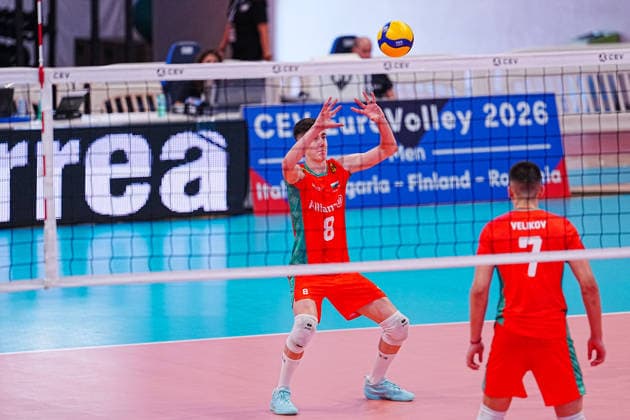 IPA86475156 - France vs. Bulgaria during the CEV U18 European Championship, EM, Europameisterschaft July 7, 2026, in Cisterna (Italy) during the U18 Volleyball European Championship—France vs. Bulgaria, CEV Eurovolley Men s match in Cisterna, Italy, July 7, 2026  Copyright: xLuigixMariani IPAxSportx xx 86475156