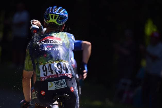 Belgian Jasper Stuyven of Soudal Quick-Step pictured in action during stage 4 of the 2026 Tour de France cycling race, a stage of 181,9km from Carcassonne to Foix, on Tuesday 07 July 2026. The 113th edition of the Tour de France starts on Saturday 4 July in Barcelona, Spain, and will finish in Paris, France on the 26th of July. DAVIDxPINTENS  x180637662x