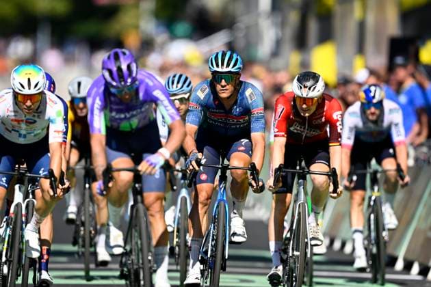 Tour de France 2026 Stage 4 FOIX, FRANCE - JULY 07 : Stuyven Jasper (BEL) of Soudal Quick-Step during stage 4 of the 113rd edition of Tour de France an UCI World Tour 2.UWT cycling road race stage for Men Elite of 182 km with start in Carcassonne and finish in Foix on July 7, 2026 in Foix, France, 07 07 2026 Foix France  Copyright: xTomasxSiskx