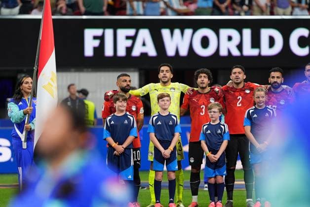 Mohamed Salah of Egypt, Mohamed Elshenawy of Egypt, Yasser Ibrahim of Egypt and Mohamed Hany of Egypt Argentina v Egypt, 2026 FIFA World Cup, WM, Weltmeisterschaft, Fussball Group of 16, Football, Atlanta Stadium, Atlanta, Georgia, USA - 07 Jul 2026Atlanta Mercedes-Benz Stadium Georgia (GA) United States of America  Copyright: xIsmaelxAdnan Shutterstockx 16981208n