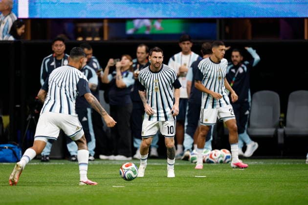 ATLANTA STADIUM GEORGIA USA 07.07.2026 MISTRZOSTWA SWIATA 2026 W PILKA NOZNA W USA MECZ GRUPA 1 8 ARGENTINA ARGENTYNA I AND EGYPT EGIPT FIFA World Cup, WM, Weltmeisterschaft, Fussball 2026 Round of 16 match between Argentina and Egypt at Atlanta Stadium in Atlanta, Georgia on July 07, 2026. N Z LIONEL MESSI FOT. KAMIL KRZACZYNSKI NEWSPIX.PL PILKA NOZNA FIFA WORLD CUP 2026 MS MISTRZOSTWA SWIATA W PILCE NOZNEJ MUNDIAL USA KANADA MEKSYK 2026 --- newspix.pl  KSK