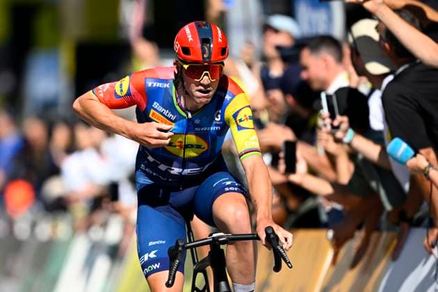 Tour de France 2026 Stage 4 FOIX, FRANCE - JULY 07 : Pedersen Mads (DEN) of Lidl - Trek wins during stage 4 of the 113rd edition of Tour de France an UCI World Tour 2.UWT cycling road race stage for Men Elite of 182 km with start in Carcassonne and finish in Foix on July 7, 2026 in Foix, France, 07 07 2026 Foix France  Copyright: xTomasxSiskx