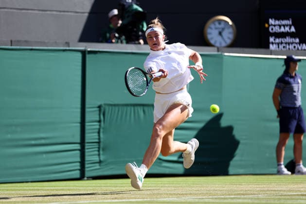 Karolina Muchova during her quarter-final match Wimbledon Tennis Championships, Day 9, The All England Lawn Tennis and Croquet Club, London, UK - 07 Jul 2026London The All England Lawn Tennis and United Kingdom  Copyright: xKieranxMcManus Shutterstockx 16978030bo