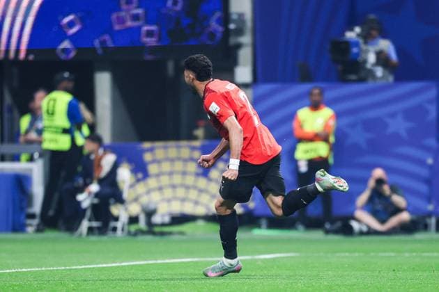 RECORD DATE NOT STATED FIFA World Cup, WM, Weltmeisterschaft, Fussball 2026 - Round of 16 - Argentina v Egypt Yasser Ibrahim player of Egypt celebrates his goal during the Round of 16 match between Argentina and Egypt at the FIFA World Cup, at Atlanta Stadium, in Georgia, United States, on Tuesday, July 07, 2026.(Foto: William Volcov Brazil Photo Press IMAGO) Sports Atlanta GA United States Copyright: xWILLIAMxVOLCOVx