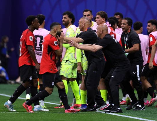 FIFA World Cup, WM, Weltmeisterschaft, Fussball 2026 - Round of 16 - Argentina vs Egypt Egypt celebrate scoring the 1-0 during the FIFA World Cup 2026 Round of 16 match Argentina against Egypt, in Atlanta, USA, 07 July 2026. ATLANTA United States  Copyright: xCRISTOBALxHERRERA-ULASHKEVICHx