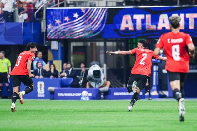 RECORD DATE NOT STATED FIFA World Cup, WM, Weltmeisterschaft, Fussball 2026 - Round of 16 - Argentina v Egypt Yasser Ibrahim player of Egypt celebrates his goal during the Round of 16 match between Argentina and Egypt at the FIFA World Cup, at Atlanta Stadium, in Georgia, United States, on Tuesday, July 07, 2026.(Foto: William Volcov Brazil Photo Press IMAGO) Sports Atlanta GA United States Copyright: xWILLIAMxVOLCOVx