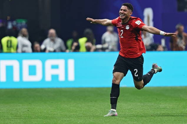 FIFA World Cup, WM, Weltmeisterschaft, Fussball 2026 - Round of 16 - Argentina vs Egypt Yasser Ibrahim of Egypt celebrates scoring the 0-1 opening goal during the FIFA World Cup 2026 Round of 16 match Argentina against Egypt, in Atlanta, USA, 07 July 2026. ATLANTA United States  Copyright: xRONALDxWITTEKx
