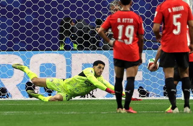 FIFA World Cup, WM, Weltmeisterschaft, Fussball 2026 - Round of 16 - Argentina vs Egypt Goalkeeper Mostafa Shoubir of Egypt saves a penalty of Lionel Messi of Argentina during the FIFA World Cup 2026 Round of 16 match Argentina against Egypt, in Atlanta, USA, 07 July 2026. ATLANTA United States  Copyright: xCRISTOBALxHERRERA-ULASHKEVICHx