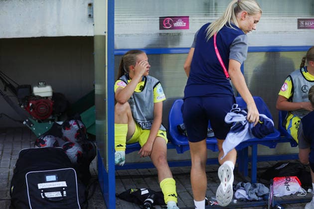 260707 Fanny Peterson of Sweden looks dejected after the women s Euro Under-19 semifinal between Spain and Sweden on July 7, 2026 in Zenica. Photo: Aleksandar Djorovic BILDBYRAN COP 184 XX0043 fotboll football soccer fotball u19 em semifinal semifinals spanien sverige womens euro under-19 sweden dam bbeng depp *** July 7, 2026: Fanny Peterson of Sweden looks dejected after the Women s Under-19 European Championship semifinal between Spain and Sweden on July 7, 2026 in Zenica. Photo by Aleksandar Djorovic. BILDBYRAN COP 184 XX0043 soccer football fotball U19 European Championship semifinal semifinals Spain Sweden Women s U19 European Championship Sweden women s team BBENG depp  Copyright: ALEKSANDARxDJOROVIC BB260707ZM025