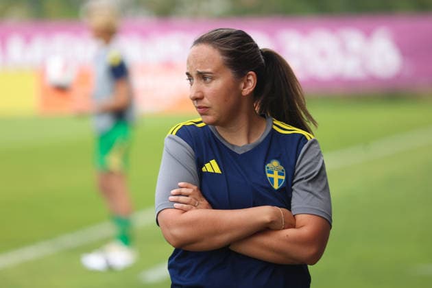 260707 Head coach Briana Campos of Sweden ahead of the women s Euro Under-19 semifinal between Spain and Sweden on July 7, 2026 in Zenica. Photo: Aleksandar Djorovic BILDBYRAN COP 184 XX0043 fotboll football soccer fotball u19 em semifinal semifinals spanien sverige womens euro under-19 sweden dam bbeng *** July 7, 2026: Head coach Briana Campos of Sweden ahead of the Women’s Under-19 European Championship semifinal between Spain and Sweden on July 7, 2026 in Zenica. Photo by Aleksandar Djorovic. BILDBYRAN COP 184 XX0043 soccer football fotball U19 European Championship semifinal semifinals Spain Sweden Women s Euro Under-19 Sweden women s team  Copyright: ALEKSANDARxDJOROVIC BB260707ZP028