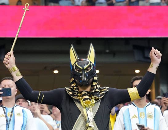 (260707) -- ATLANTA, July 8, 2026 -- Fans are seen before the round of 16 match between Argentina and Egypt at the 2026 FIFA World Cup, WM, Weltmeisterschaft, Fussball at Atlanta Stadium in Atlanta, the United States, July 7, 2026. ) (SP)U.S.-ATLANTA-FOOTBALL-FIFA WORLD CUP-ROUND OF 16-ARG VS EGY ChenxYichen 