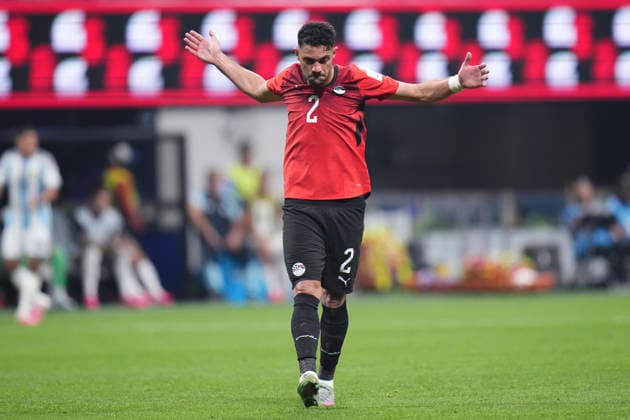 Argentina v Egypt: Round of 16 - FIFA World Cup, WM, Weltmeisterschaft, Fussball 2026 Yasser Ibrahim of Egypy celebrates after scoring his team s first goal during the FIFA World Cup 2026 Round of 16 match between Argentina and Egypt at Atlanta Stadium on July 07, 2026 in Atlanta, Georgia. Atlanta GA United States  Copyright: xJosexBretonx originalFilename:bretonhernandez-argentin260707_npB9X.jpg