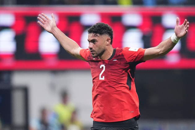 Argentina v Egypt: Round of 16 - FIFA World Cup, WM, Weltmeisterschaft, Fussball 2026 Yasser Ibrahim of Egypy celebrates after scoring his team s first goal during the FIFA World Cup 2026 Round of 16 match between Argentina and Egypt at Atlanta Stadium on July 07, 2026 in Atlanta, Georgia. Atlanta GA United States  Copyright: xJosexBretonx originalFilename:bretonhernandez-argentin260707_npZzK.jpg