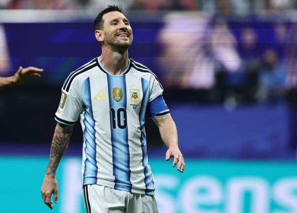FIFA World Cup, WM, Weltmeisterschaft, Fussball 2026 - Round of 16 - Argentina vs Egypt Lionel Messi of Argentina reacts during the FIFA World Cup 2026 Round of 16 match Argentina against Egypt, in Atlanta, USA, 07 July 2026. ATLANTA United States  Copyright: xRONALDxWITTEKx